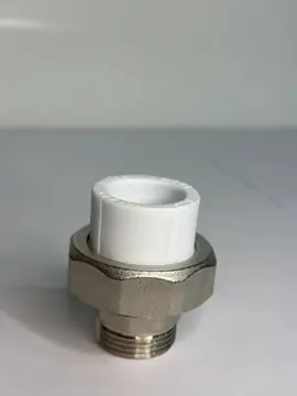 Муфта разъемная 25мм х 3/4"HP, PP-R - латунь, белая