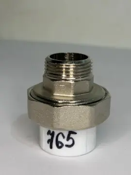 Муфта разъемная 25мм x 3/4"ВР, PP-R - латунь, белая